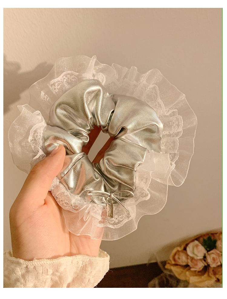 Scrunchie Trim Ruffle FashionChic