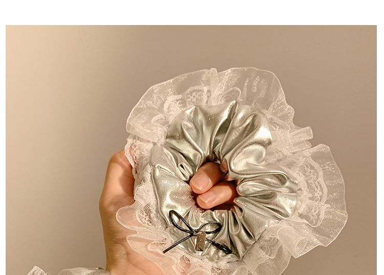 Scrunchie Trim Ruffle FashionChic