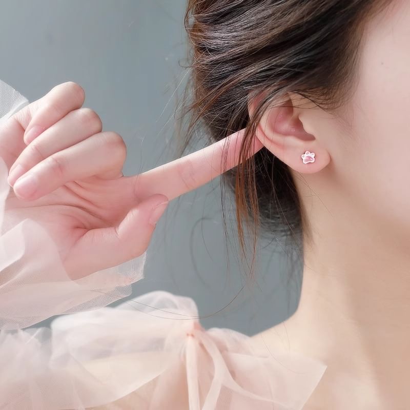Earrings Cat Ceramic Paw FashionChic