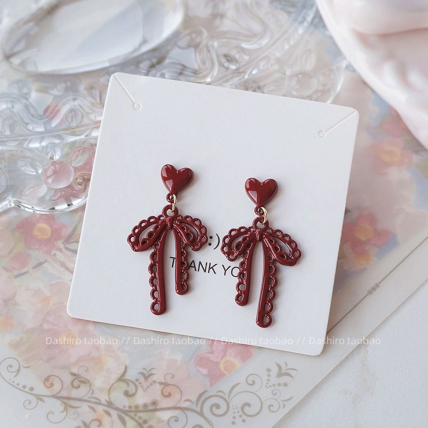 Ear Clip-On Bow Earring Stud Drop / Plain FashionChic