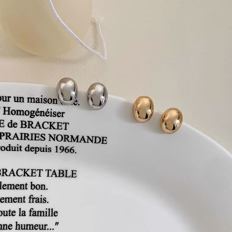 Alloy Polished Stud Earring FashionChic