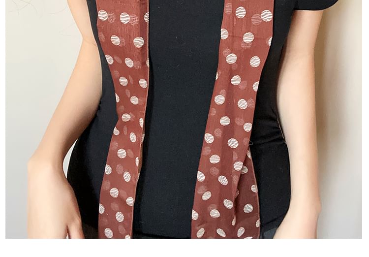 Scarf Narrow Dot Polka FashionChic