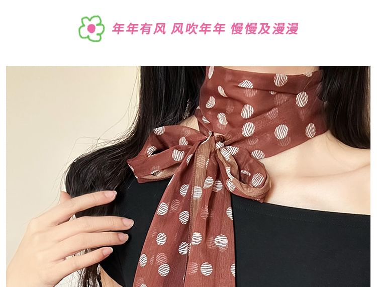 Scarf Narrow Dot Polka FashionChic