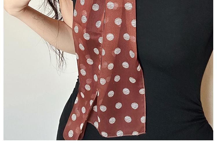 Scarf Narrow Dot Polka FashionChic