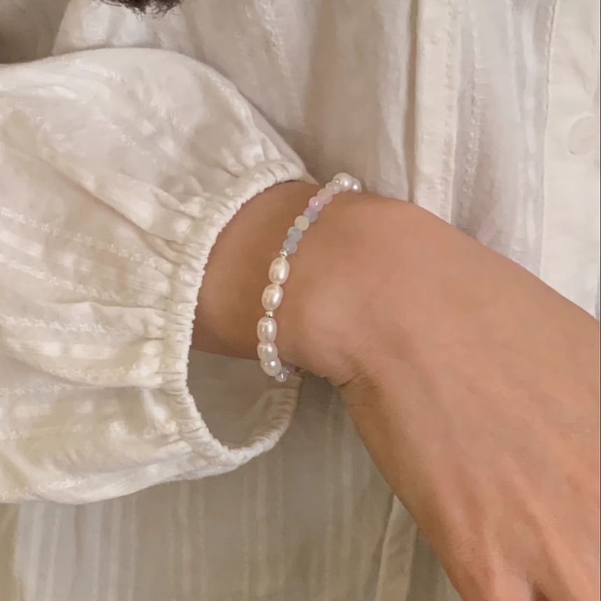 Sterling Silver Beaded Bracelet FashionChic