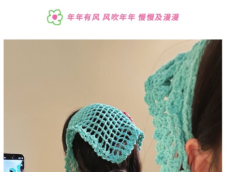 Triangle Floral Scarf Head FashionChic
