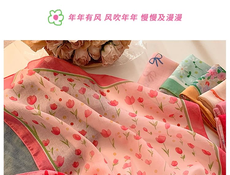 Linen Designs) Head Cotton Scarf Print (Various FashionChic