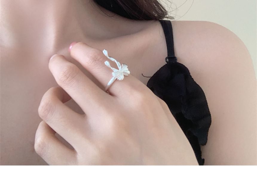 Earring Stud Ribbon Flower FashionChic