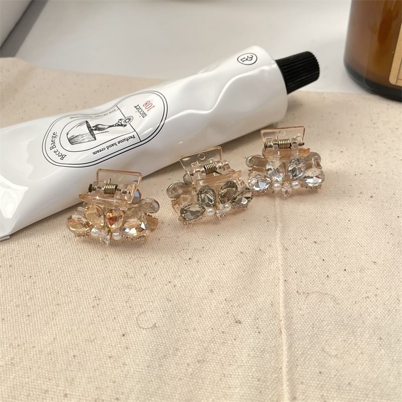 Faux Pearl Claw Acrylic Rhinestone Hair FashionChic