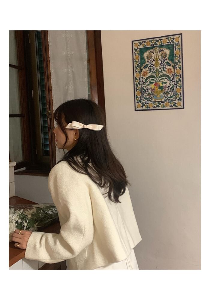 / Trim Set Hair Clip Bow Contrast FashionChic