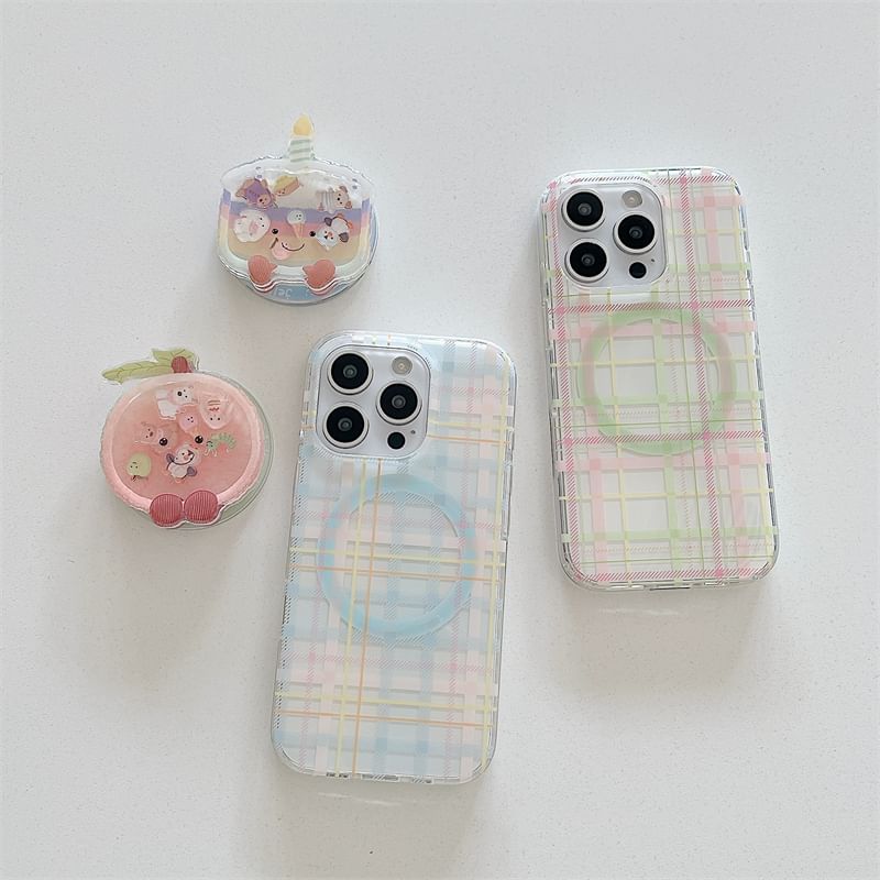 Magnetic (Compatible with Case Phone MagSafe) Plaid FashionChic