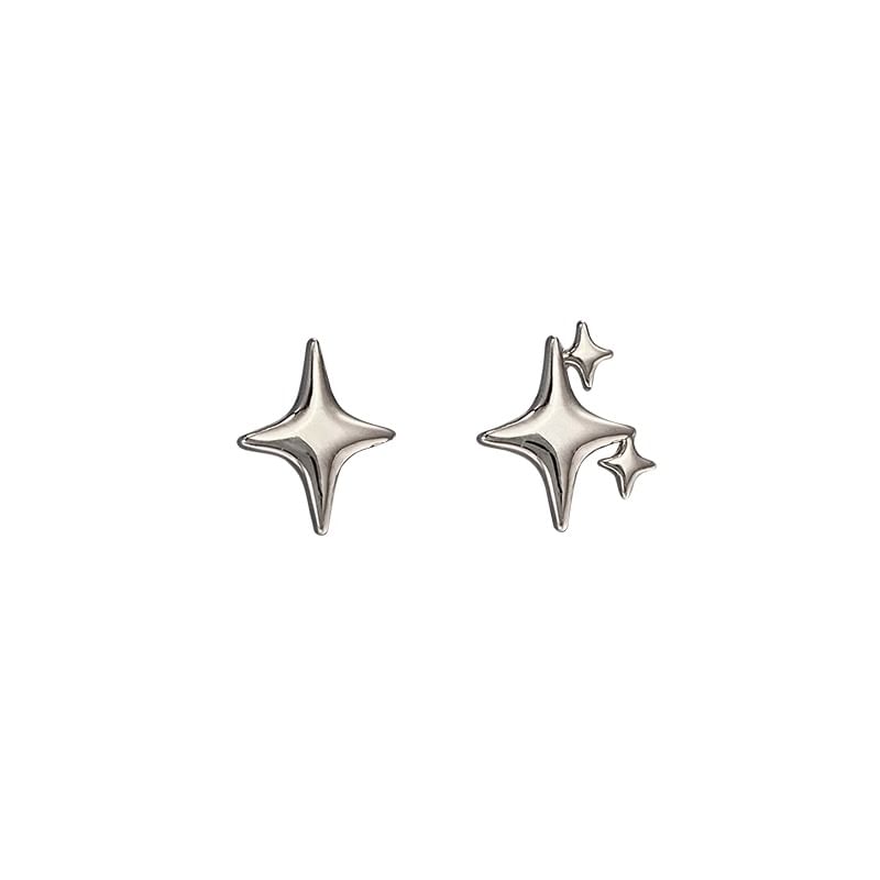Alloy Stud Asymmetrical Earring Star FashionChic