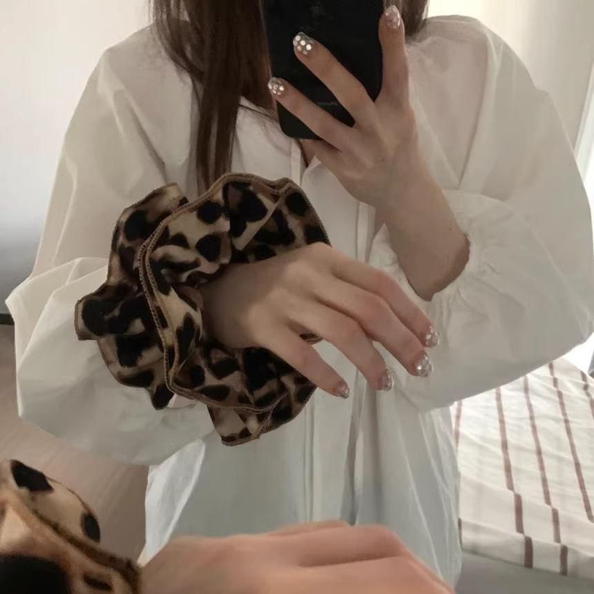 Print Leopard Scrunchie FashionChic