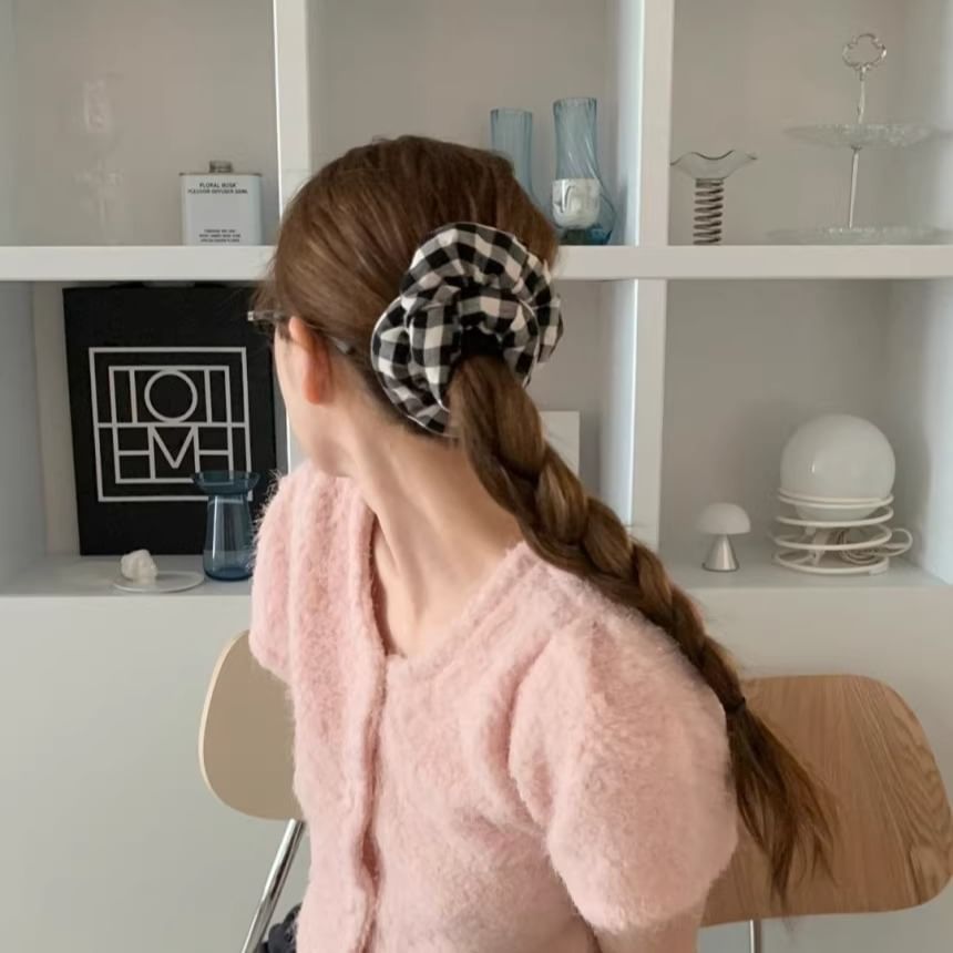 Padded Scrunchie Plaid FashionChic
