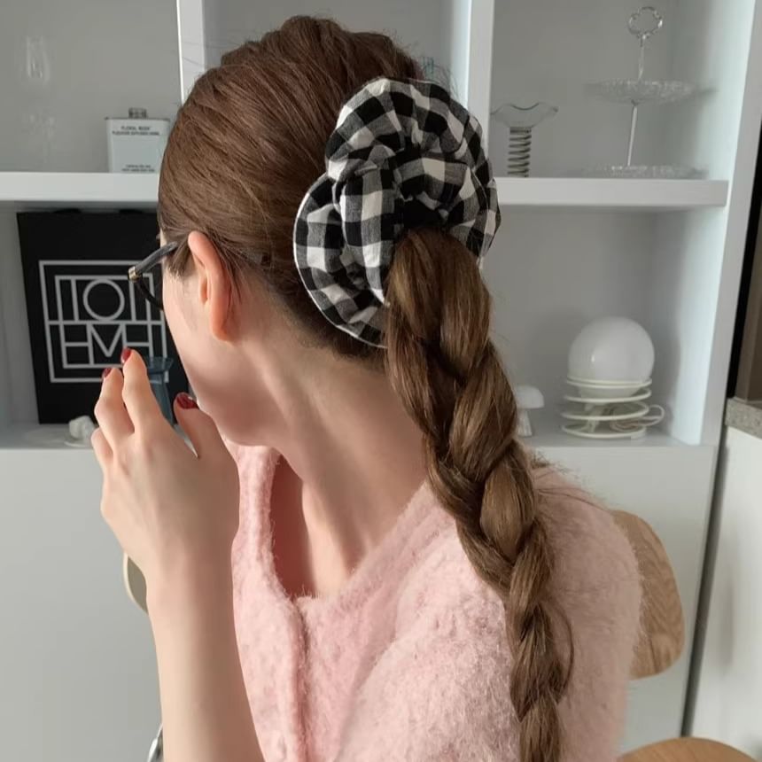 Padded Scrunchie Plaid FashionChic