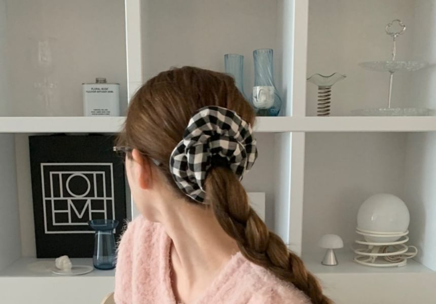 Padded Scrunchie Plaid FashionChic