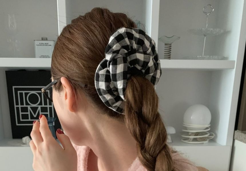 Padded Scrunchie Plaid FashionChic