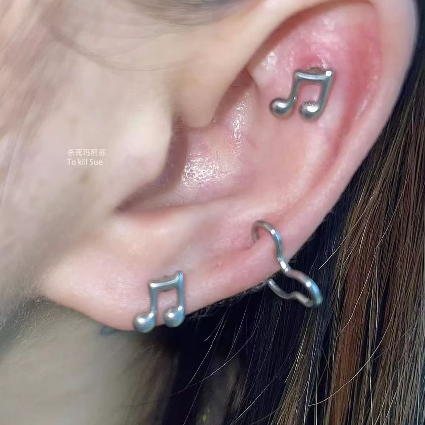 Music Earring Stud Note FashionChic