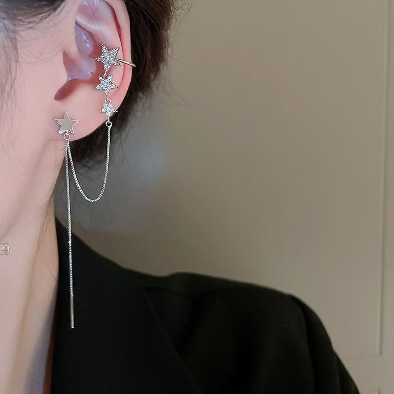 Earring Chained Cuff Star FashionChic