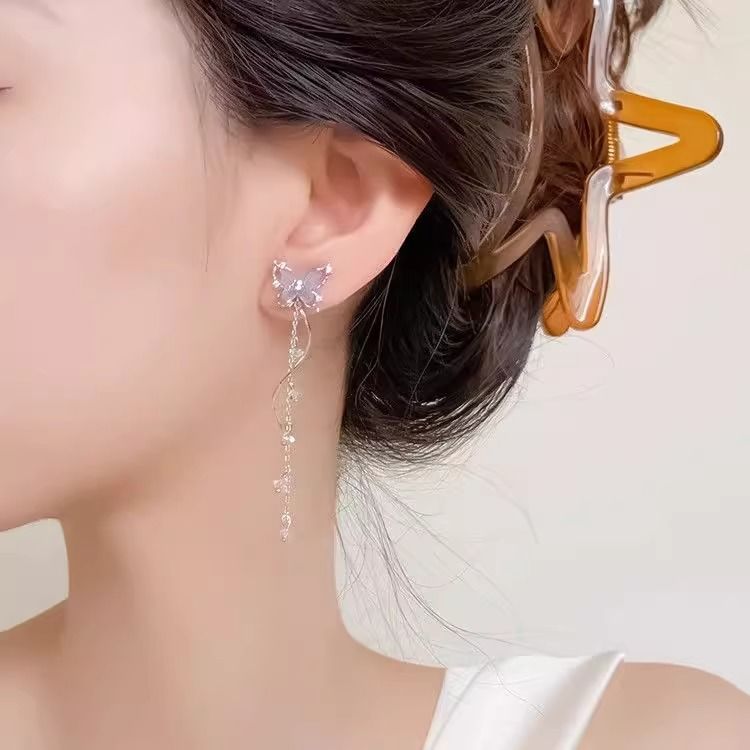 Butterfly Alloy Dangle Earring FashionChic