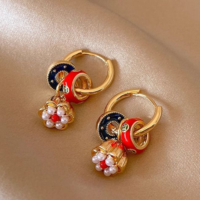 Drop Lotus Alloy Earring FashionChic