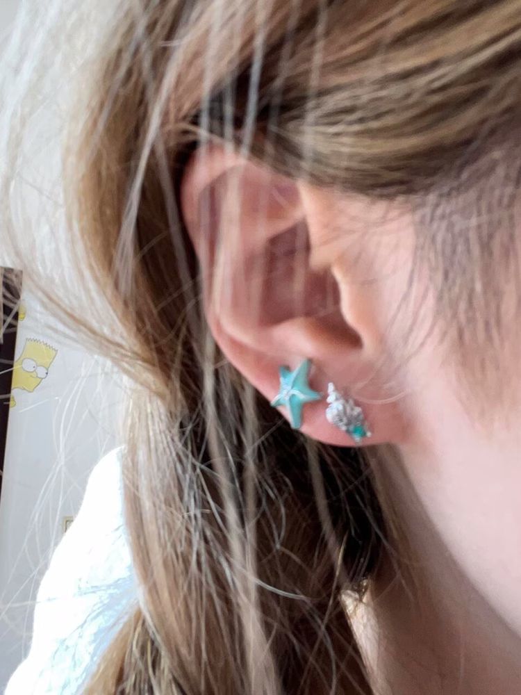 Stud Asymmetrical Earring Starfish Alloy FashionChic