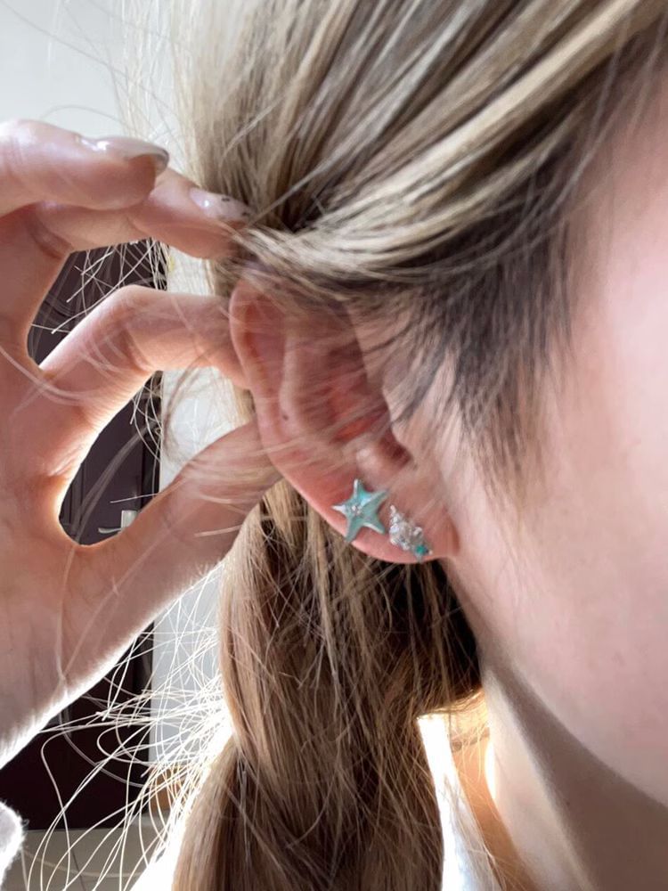 Stud Asymmetrical Earring Starfish Alloy FashionChic