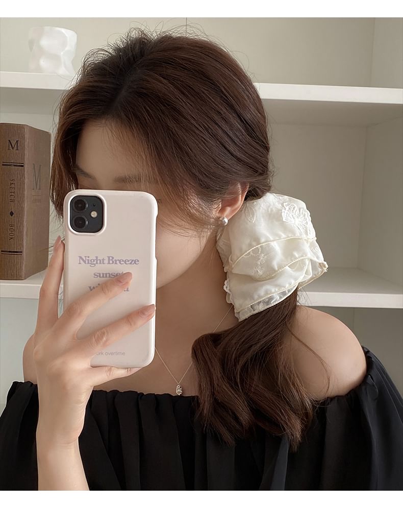 Scrunchie Butterfly Embroidered FashionChic