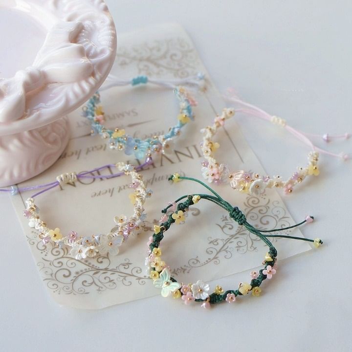 Bead Bracelet Flower String FashionChic