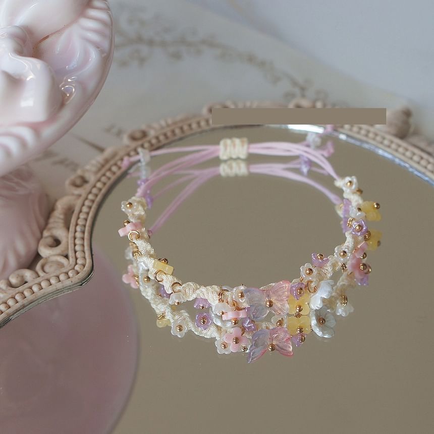 Bead Bracelet Flower String FashionChic