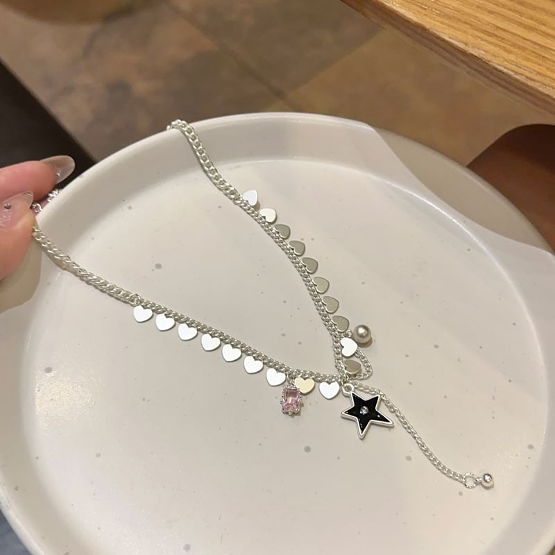 Star Pendant Lariat Necklace FashionChic