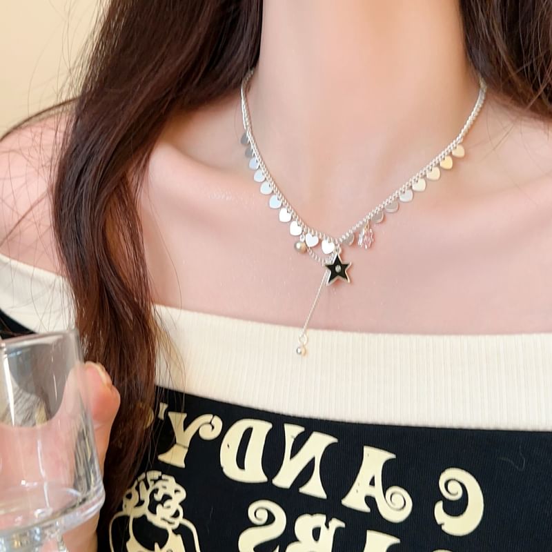 Star Pendant Lariat Necklace FashionChic