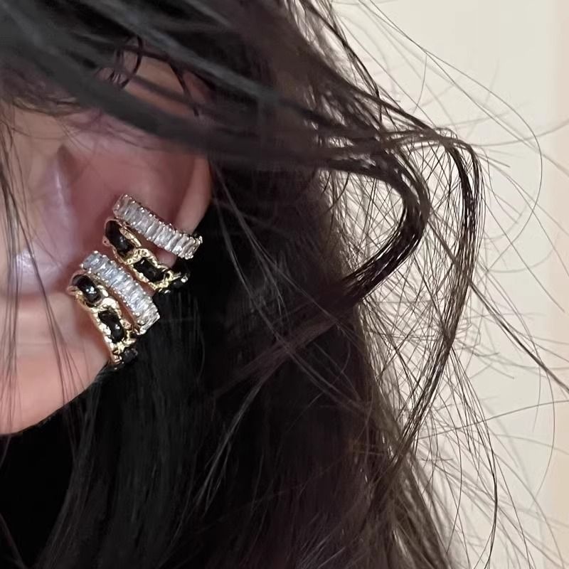 Rhinestone Layered Cuff Alloy Ear FashionChic