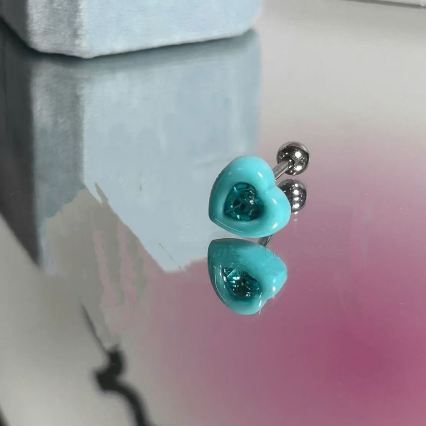 / Heart Wand Set 3: Earring Rhinestone Alloy Shell Stud of FashionChic