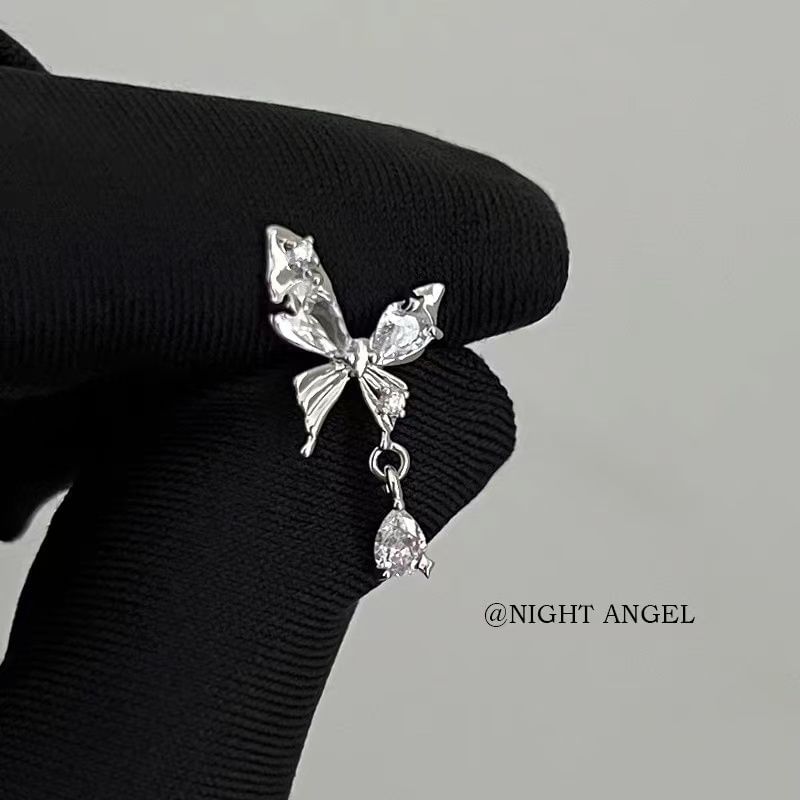 Butterfly Earring Rhinestone Drop Alloy FashionChic