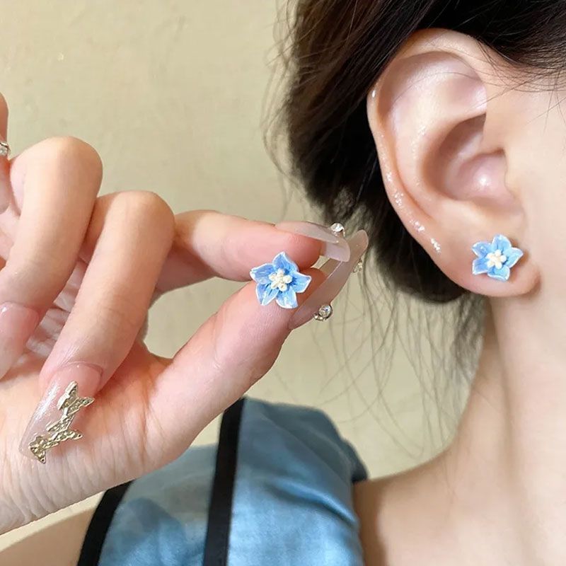 3 of Earring Stud (Various Designs) Set Pairs: Floral Alloy FashionChic