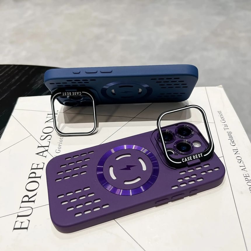 (Compatible MagSafe) Perforated Case with Magnetic iPhone FashionChic