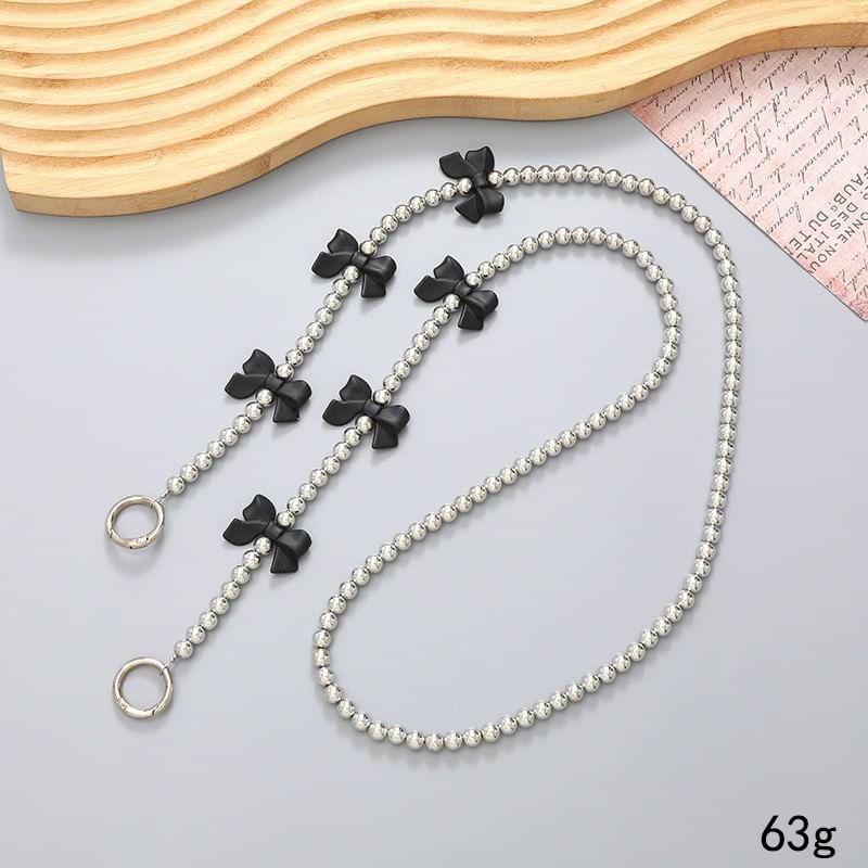 Bead Bow Lanyard Phone FashionChic