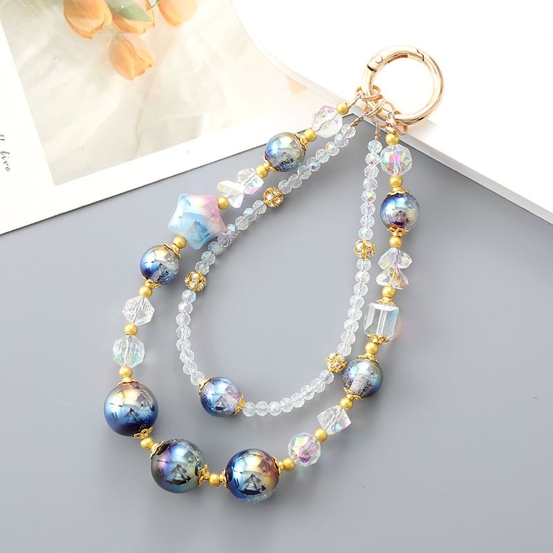 Bead (Various Star Strap Crystal Designs) Phone Layered Faux FashionChic