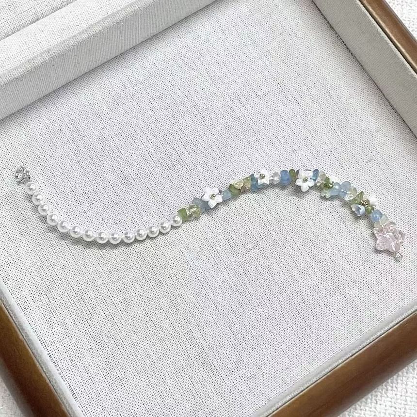 Bracelet Floral Star Faux Pearl FashionChic