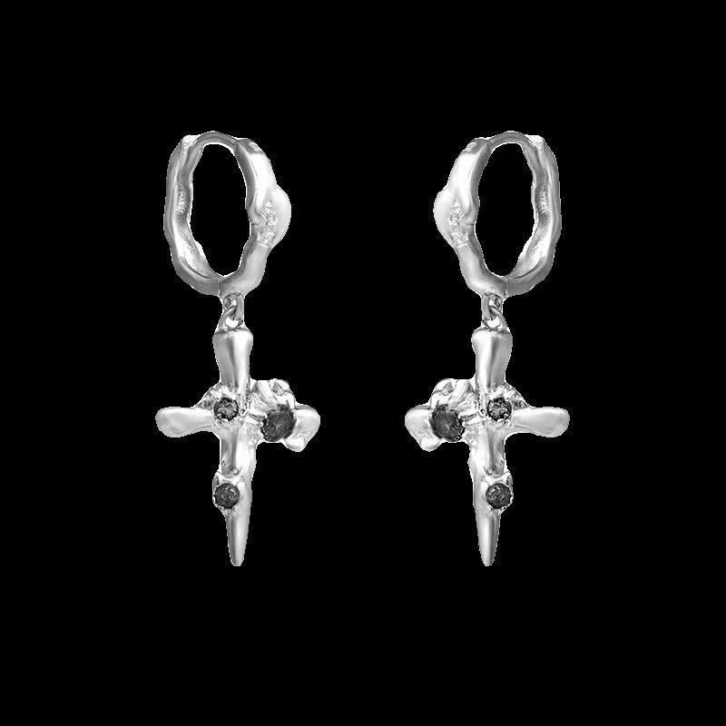 Alloy Cross Drop Earring FashionChic