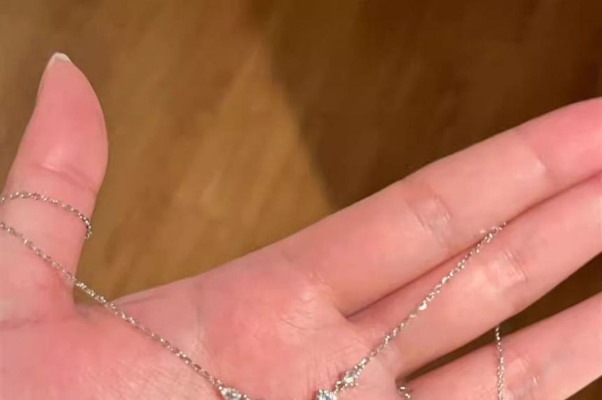 Pendant Alloy Rhinestone Droplet Necklace FashionChic