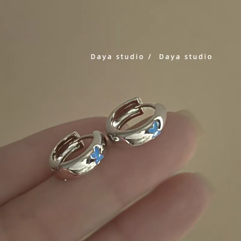 Butterfly Alloy Earring Glaze Huggie FashionChic
