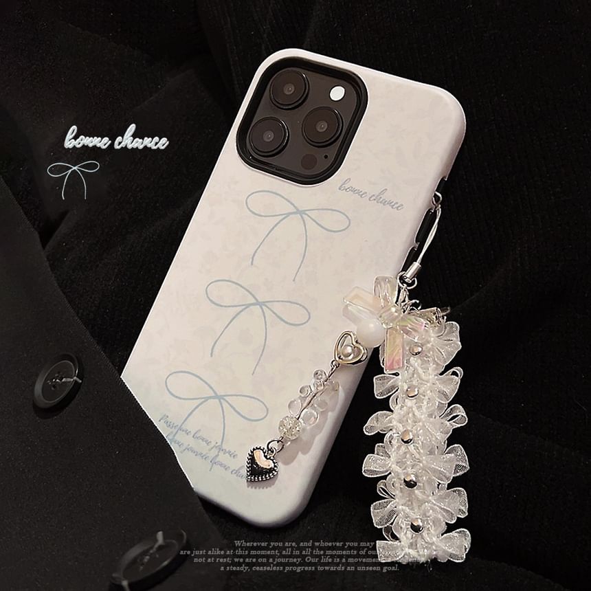 Lace Set Phone Case / Bow Charm FashionChic
