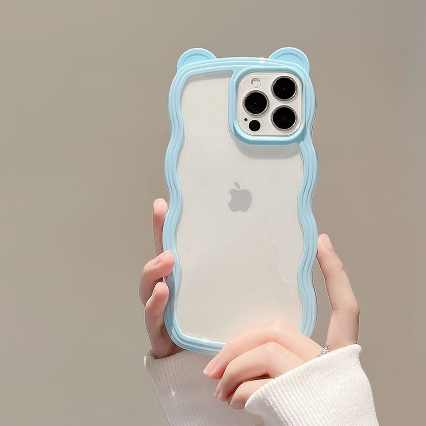 Case Transparent Bear Ear iPhone FashionChic