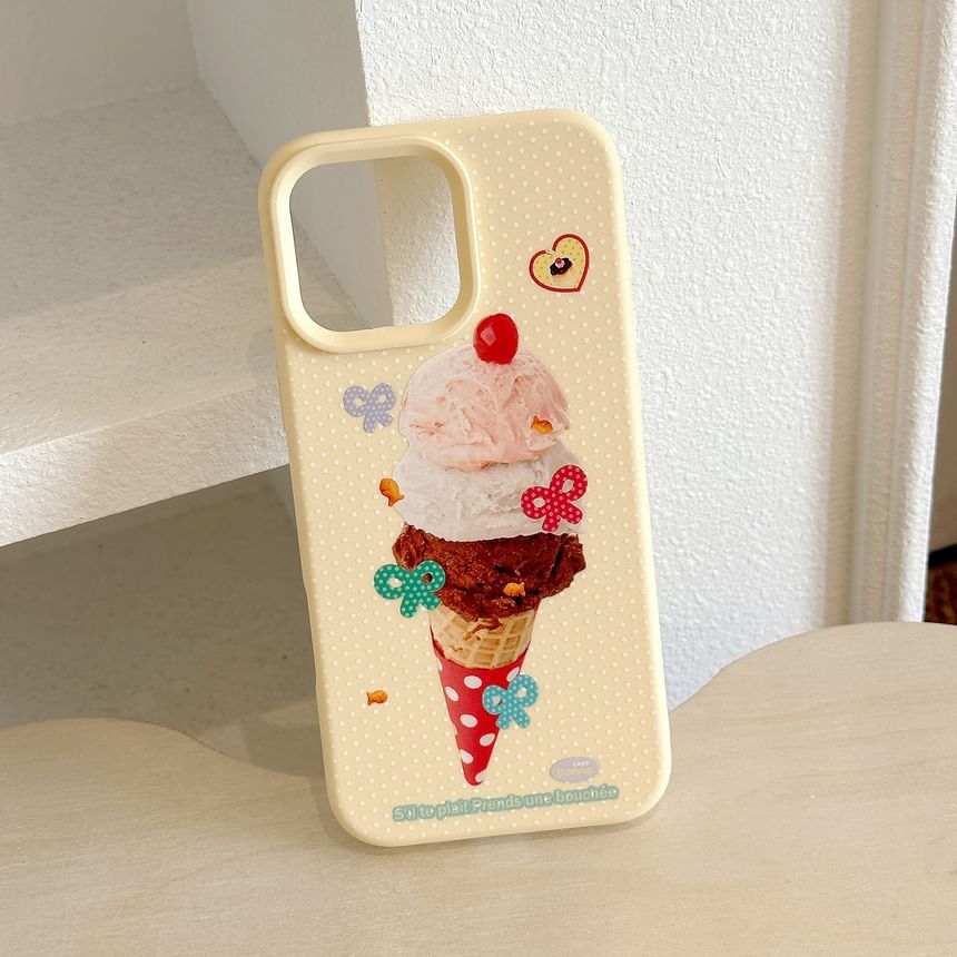 Cream Case Print Phone Ice FashionChic