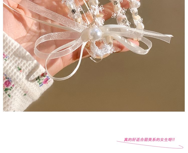 Clip Bow Pearl Hair Faux FashionChic