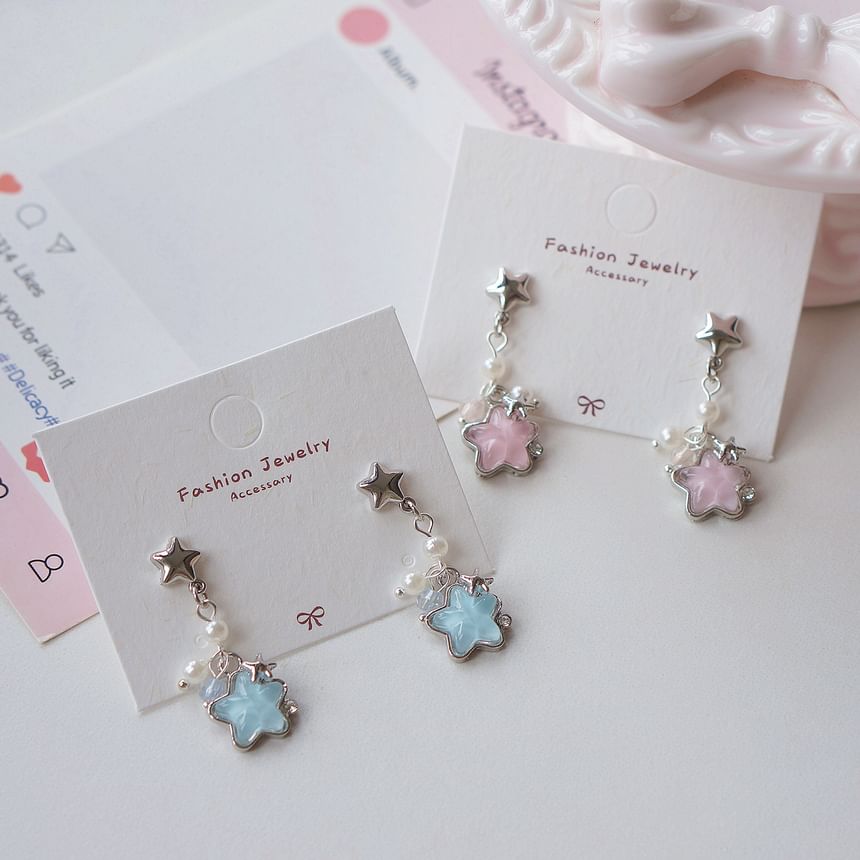 / On Earring Star Dangle Clip FashionChic