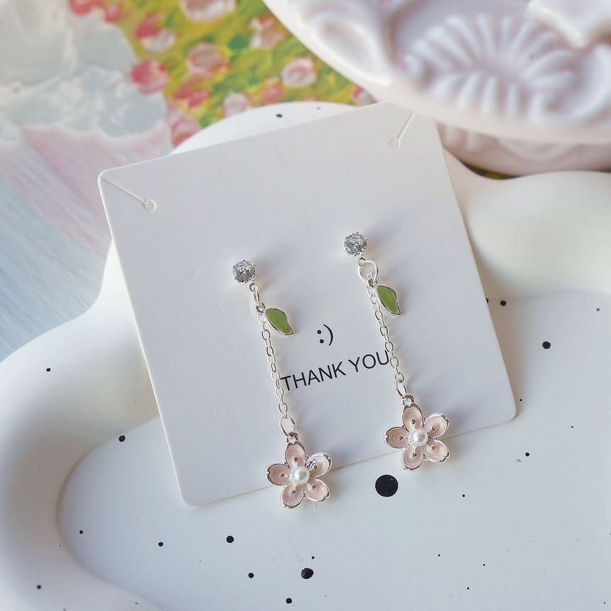 Earring Set On Dangle Floral / Clip FashionChic