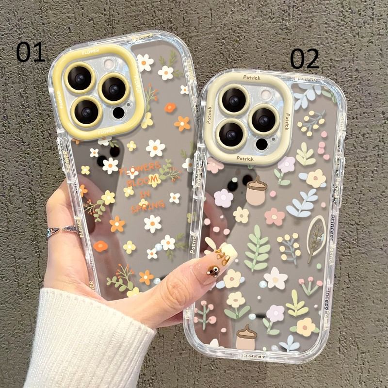 Phone Floral Case Mirrored FashionChic